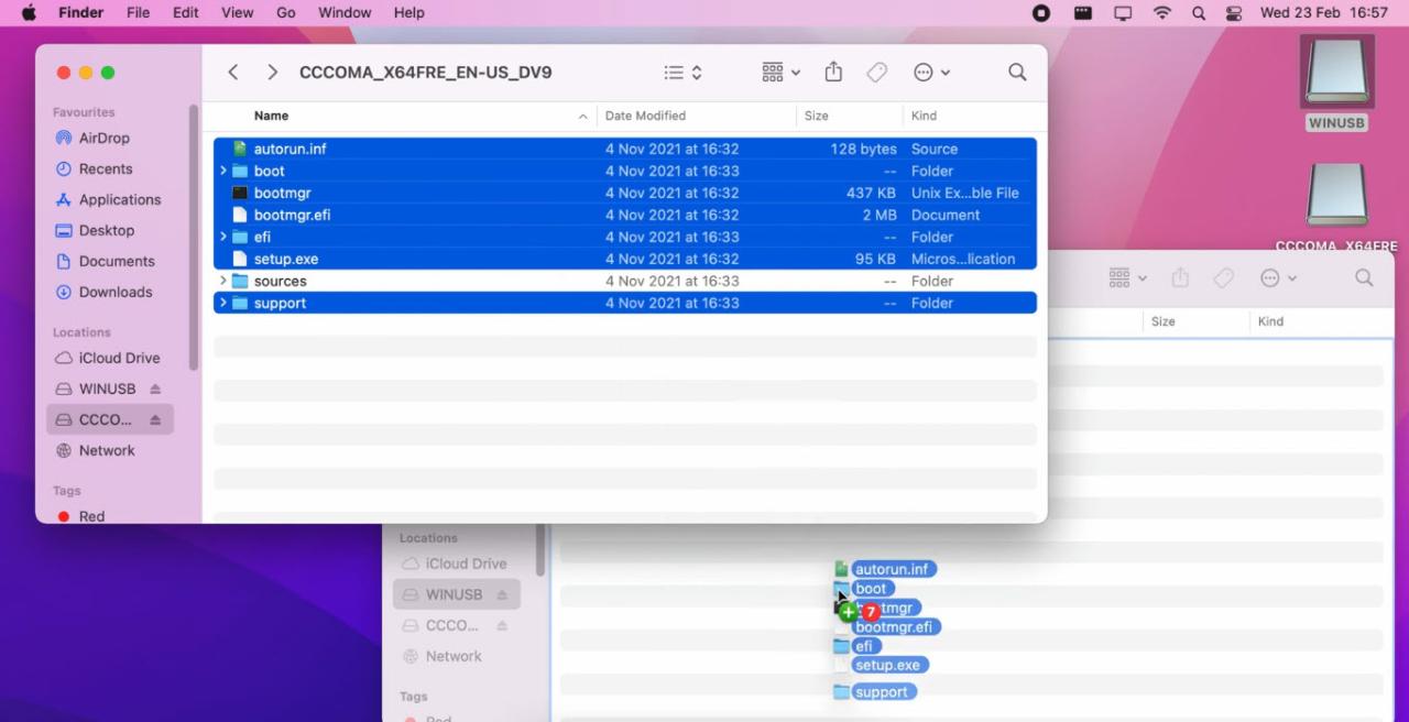 Create Windows 11 Bootable USB in macOS